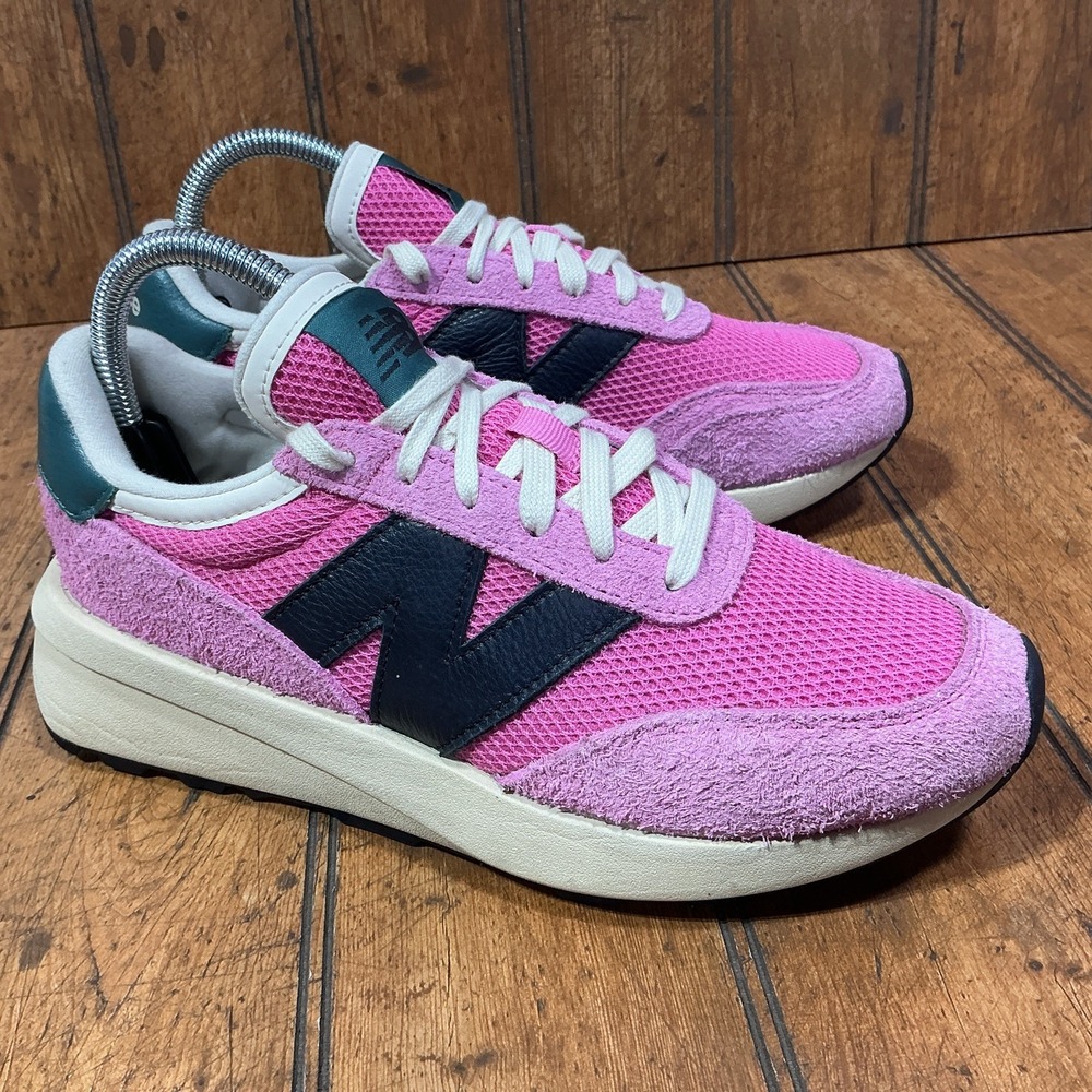New Balance 370 Pink Black Rose Noir Women's Size 8 D Wide Running Shoes U370EA